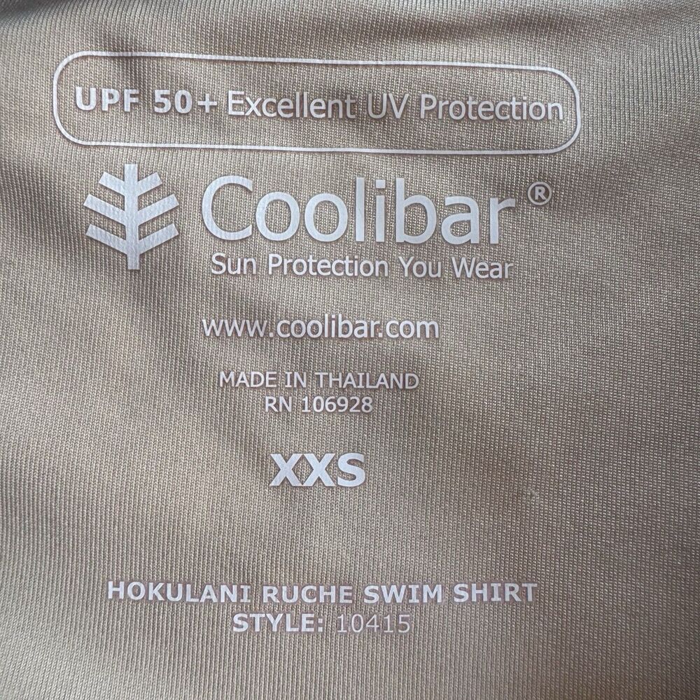 Coolibar Swim Dress Blue UPF 50 Plus Sun Protection XXS Long Sleeve Beach Shirt - Picture 2 of 13